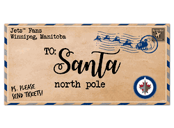 Winnipeg Jets To Santa 6x12 Sign