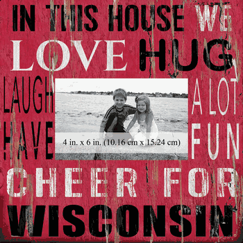 Wisconsin Badgers 10x10 In This House Frame