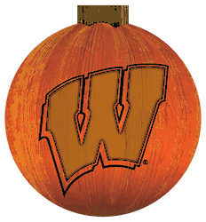 Wisconsin Badgers 12 in. Halloween Pumpkin Sign
