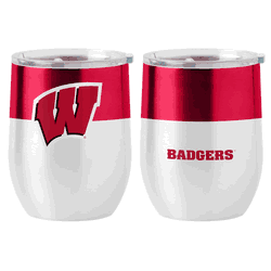 Wisconsin Badgers 16oz Colorblock Stainless Curved Beverage