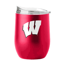 Wisconsin Badgers 16oz Flipside Powder Coat Curved Beverage