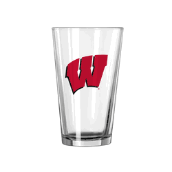 Wisconsin Badgers 16oz Logo Pint Glass