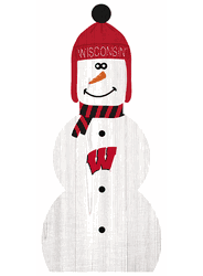 Wisconsin Badgers 31" Snowman Leaner