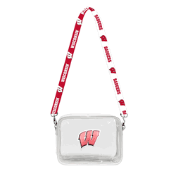 Wisconsin Badgers 3D Logo Clear Fanny Fan Purse