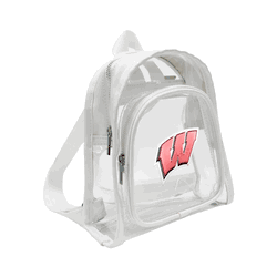 Wisconsin Badgers 3D Logo Clear Mini Backpack