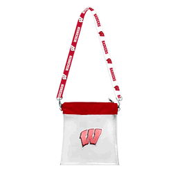Wisconsin Badgers 3D Logo Clear Satchelette