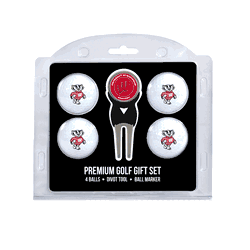 Wisconsin Badgers 4 Ball Gift Set + Divot Tool & Marker
