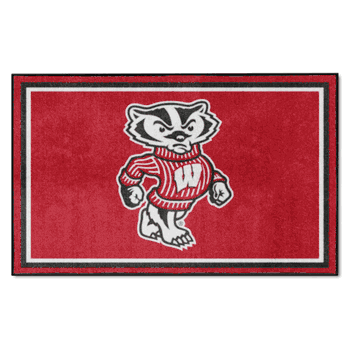 Wisconsin Badgers 4ft. x 6ft. Plush Area Rug