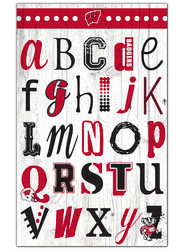 Wisconsin Badgers Alphabet 11x19 Sign