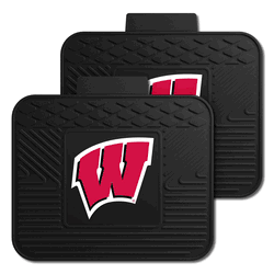 Wisconsin Badgers Back Seat Car Utility Mats - 2 Piece Set