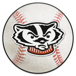 Wisconsin Badgers Baseball Rug - 27in. Diameter
