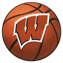 Wisconsin Badgers Basketball Rug - 27in. Diameter