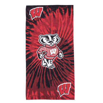 NCAA Wisconsin Badgers Pyschedelic Beach Towel