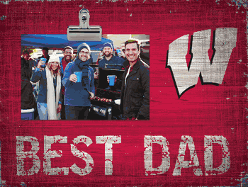 Wisconsin Badgers Best Dad Clip Frame