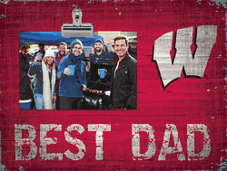 Wisconsin Badgers Best Dad Clip Frame
