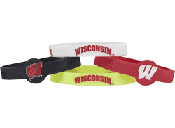 Wisconsin Badgers Bracelets 4 Pack Silicone