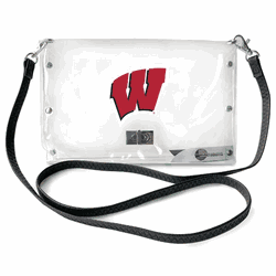 Wisconsin Badgers Clear Envelope Purse STRAP