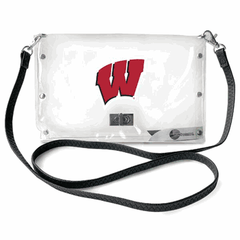 Wisconsin Badgers Clear Envelope Purse STRAP