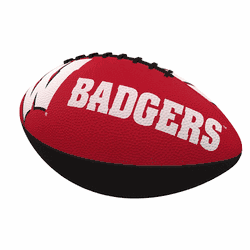 Wisconsin Badgers Combo Logo Junior-Size Rubber Football