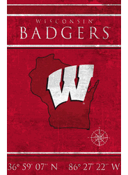 Wisconsin Badgers Coordinates 17x26