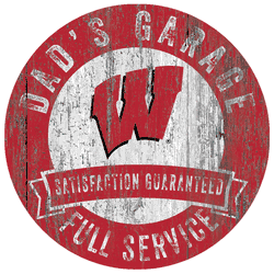 Wisconsin Badgers Dad's Garage Sign