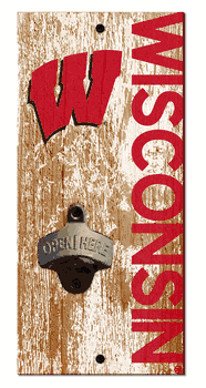 Wisconsin Badgers Distressed Bottle Opener