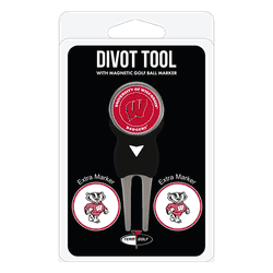 Wisconsin Badgers Divot Tool Pack - Signature tool w/ 3 markers