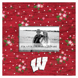 Wisconsin Badgers Floral 10x10 Frame
