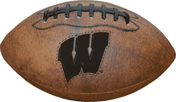 Wisconsin Badgers Football - Vintage Throwback - 9 Inches