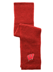 Wisconsin Badgers Full Color Waffle Scarf