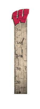 Wisconsin Badgers Growth Chart Sign 6x36