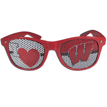 Wisconsin Badgers I Heart Game Day Shades