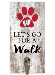 Wisconsin Badgers Leash Holder 6x12 Sign