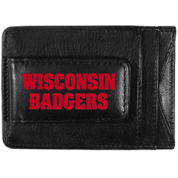 Wisconsin Badgers Logo Leather Cash and Cardholder