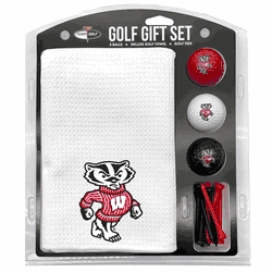 Wisconsin Badgers Microfiber Towel Gift Set - 16 x 40 (White)