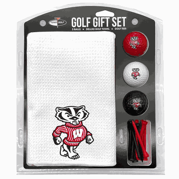 Wisconsin Badgers Microfiber Towel Gift Set - 16 x 40 (White)