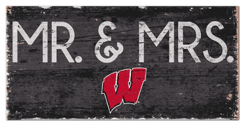 Wisconsin Badgers Mr & Mrs Sign