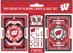 Wisconsin Badgers NCAA 2-pack Playing Cards & Dice Set