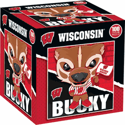 Wisconsin Badgers NCAA Mascot 100 Piece Square Puzzle