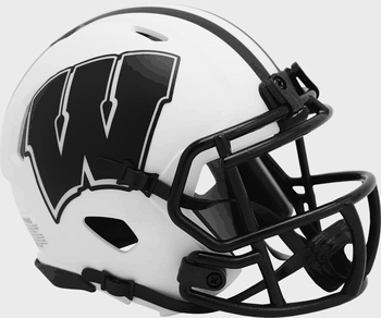 Wisconsin Badgers NCAA Mini Speed Football Helmet LUNAR