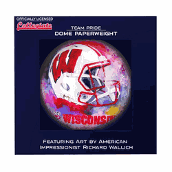 Wisconsin Badgers Paperweight Domed