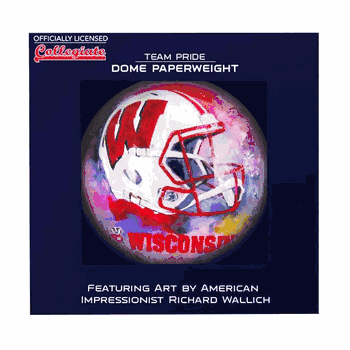 Wisconsin Badgers Paperweight Domed
