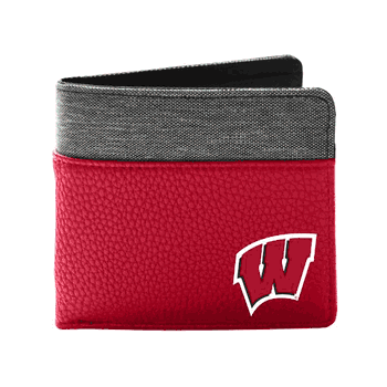 Wisconsin Badgers Pebble BiFold Wallet LRED