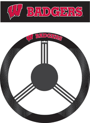 Wisconsin Badgers Poly-Suede Steering Wheel Cover