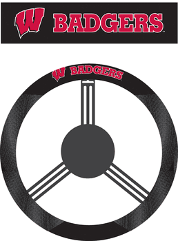 Wisconsin Badgers Poly-Suede Steering Wheel Cover