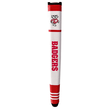 Wisconsin Badgers Putter Grip (White with colored stripes)