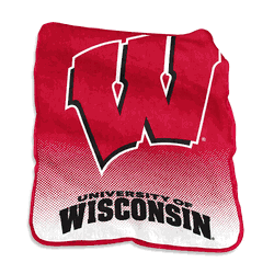 Wisconsin Badgers Raschel Throw