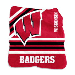 Wisconsin Badgers Raschel Throw