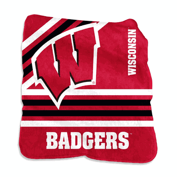 Wisconsin Badgers Raschel Throw