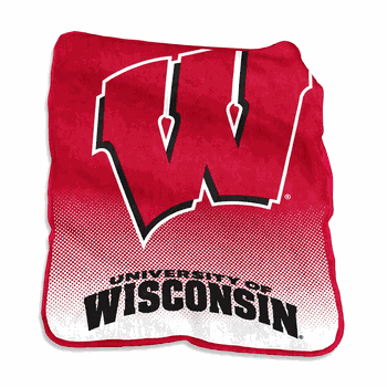 Wisconsin Badgers Raschel Throw